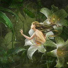 Схема вышивки «Жена цветок»