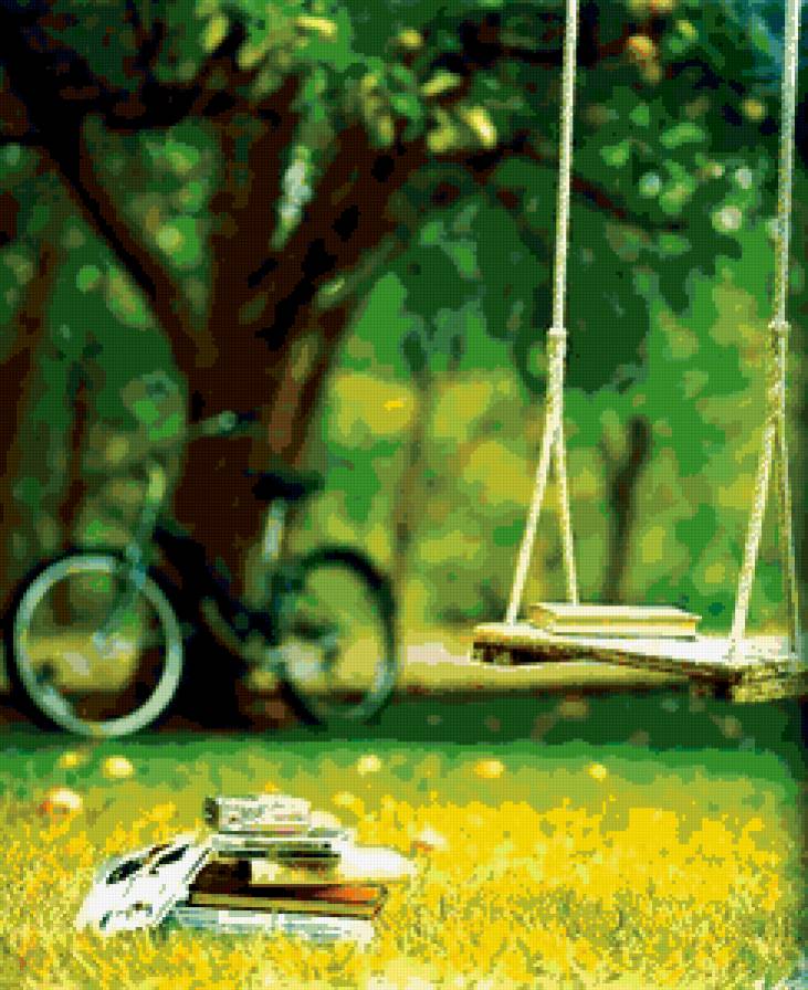 детство - качели, деревня, детство - предпросмотр