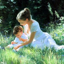 Схема вышивки «мама»