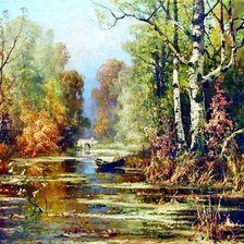 Схема вышивки «пейзаж»