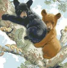 Схема вышивки «за шишками»