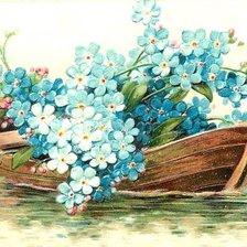 Схема вышивки «Незабудки»