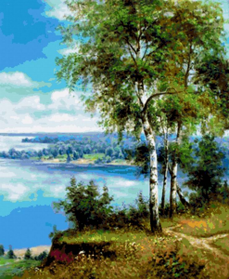 летний пейзаж - предпросмотр