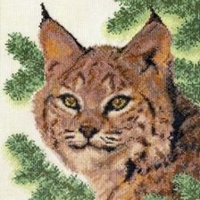 Схема вышивки «Рысь на охоте»