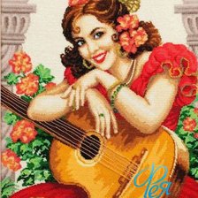 Схема вышивки «сеньорита»