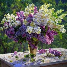 Схема вышивки «Букет сирени»