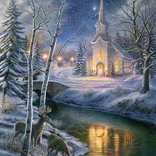 Схема вышивки «Рождественская ночь»