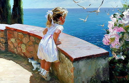 Отдых у моря - море, ребенок, отдых, девочка - оригинал