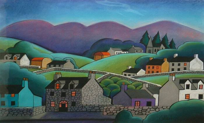 городок - картина - оригинал