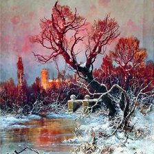 Схема вышивки «пейзаж»