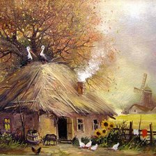 Схема вышивки «Хатка»