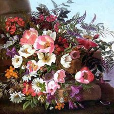 Схема вышивки «цветы»