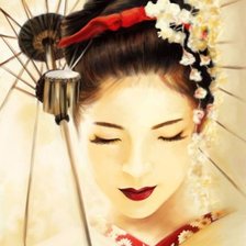 Схема вышивки «гейша»