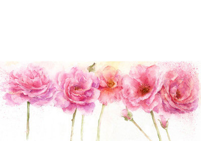 акварель - розы - оригинал