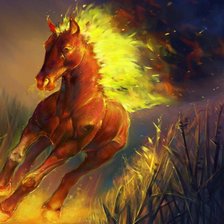 Схема вышивки «огненный конь»