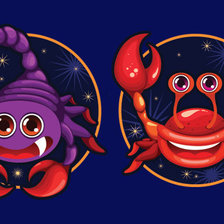 Схема вышивки «рак и скорпион)»