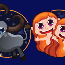 Схема вышивки «телец и близнецы»