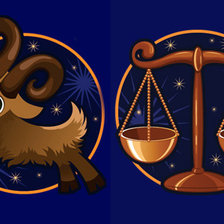 Схема вышивки «козерог и весы»