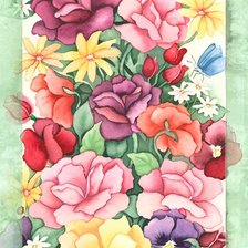 Схема вышивки «Цветочное панно»