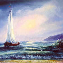 Схема вышивки «морской пейзаж»