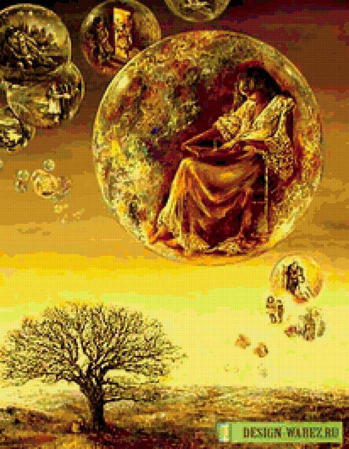 Жезефина Уолл "Мыльные пузыри" - репродукция, жезефина уолл - предпросмотр