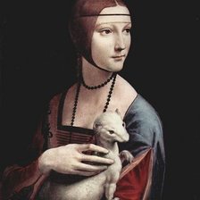 Схема вышивки «Дама с горностаем»