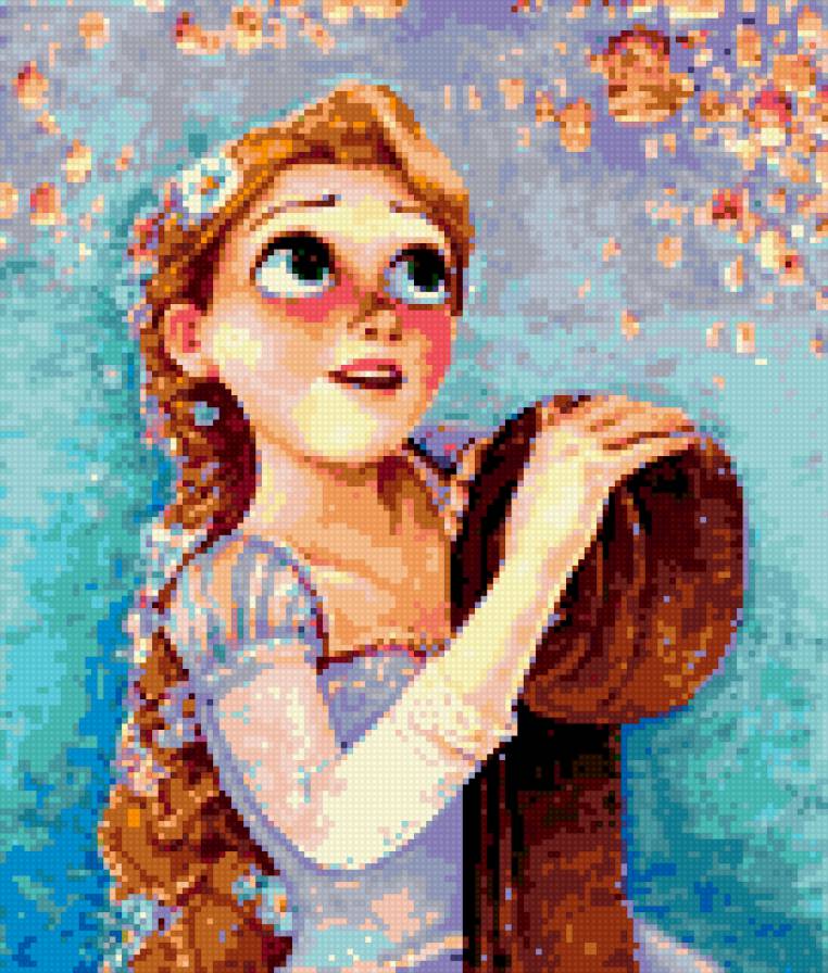 Рапунцель - принцесса, мультфильм, детская, мультяшка, девушка - предпросмотр