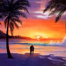 Схема вышивки «Рассвет на берегу»