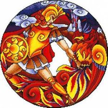 Схема вышивки «огонь»