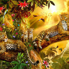 Схема вышивки «гепарды»