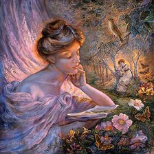 девушка за чтением