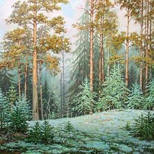 Схема вышивки «осенний пейзаж»