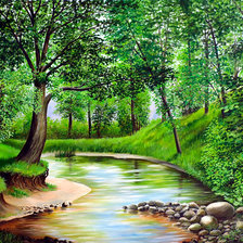 Схема вышивки «летний пейзаж»