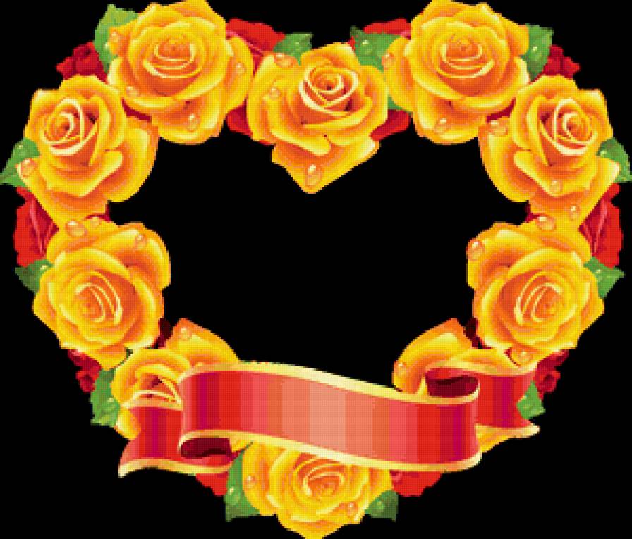 №347500 - валентинки, розы, цветы, сердце, подушка, рамка - предпросмотр