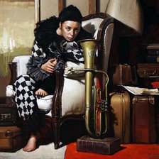 Схема вышивки «грустный клоун»