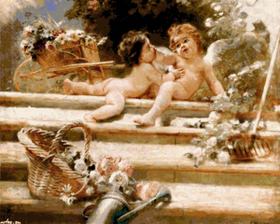 ангелы в саду - ангелы - предпросмотр