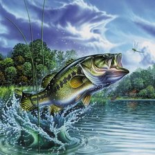 Схема вышивки «рыба»