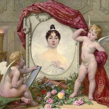 Схема вышивки «ангелы художники»