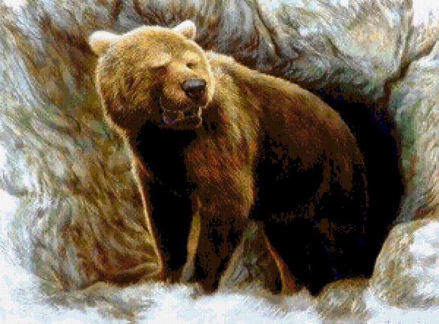 Медведь выходит из берлоги) - животные, медведь - предпросмотр