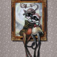 Схема вышивки «коты Н. Соколовой»