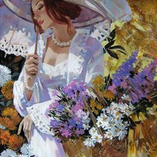 Схема вышивки «Девушка»