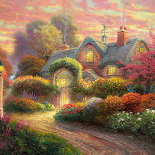 Схема вышивки «домик»