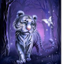 Схема вышивки «тигр»