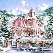 Схема вышивки «Рождество в Альпах»