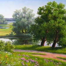 Схема вышивки «пейзаж»