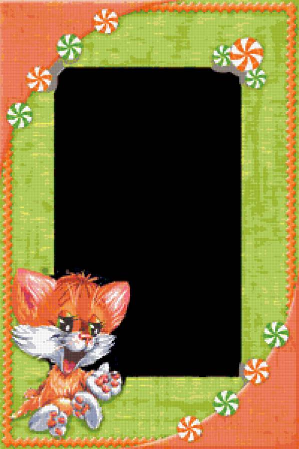 веселый лисенок - животные, детям, для детей, лисенок, рамка - предпросмотр