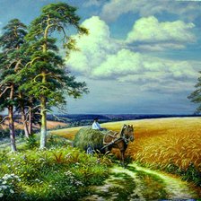 Схема вышивки «пейзаж»