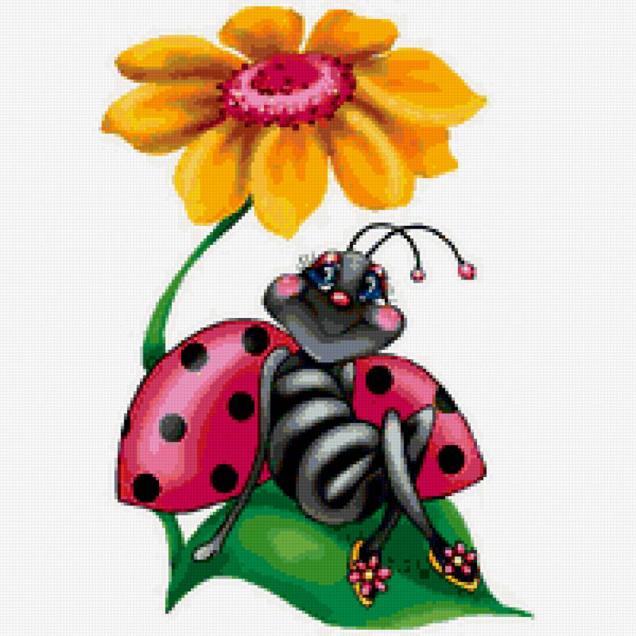 Серия "Божьи коровки" - цветы, детям, божья коровка. насекомое - предпросмотр