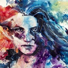 портрет акварелью