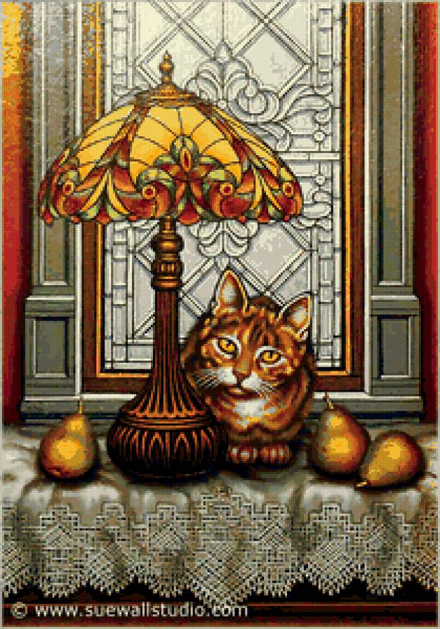 натюрморт с котом - предпросмотр